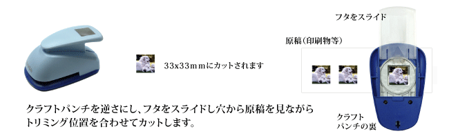 正方形33クラフトパンチの使い方