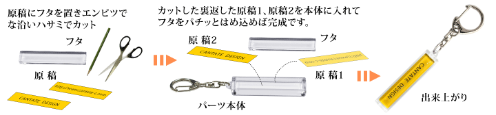 スティック角柱キーホルダー製作方法