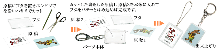 プリクラ大キーホルダー製作方法