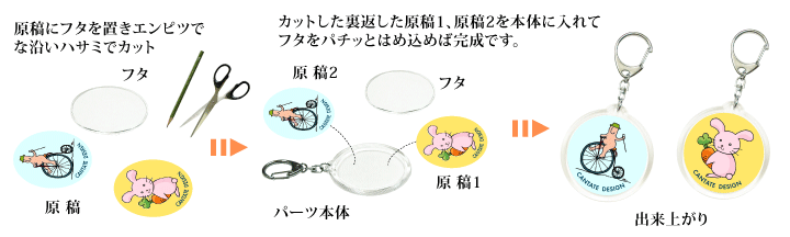 丸54キーホルダーの製作方法