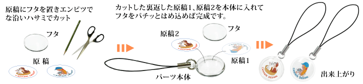 簡単に作れるハメパチ丸20ストラップの作り方